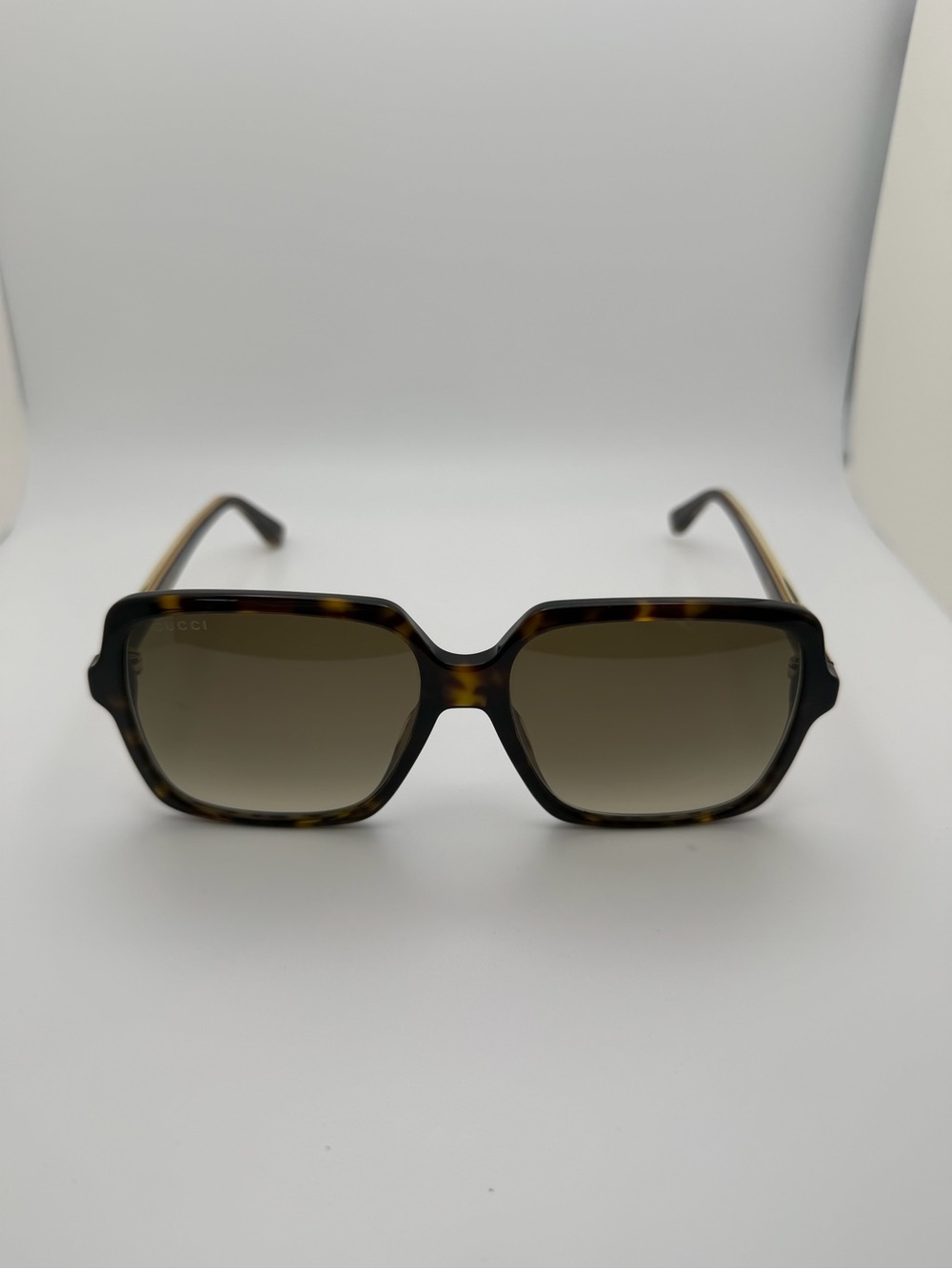 GUCCI GG0375S 002 Square Oversized Tortoise Shell Sunglasses Gradient Brown Lens - Picture 5 of 11
